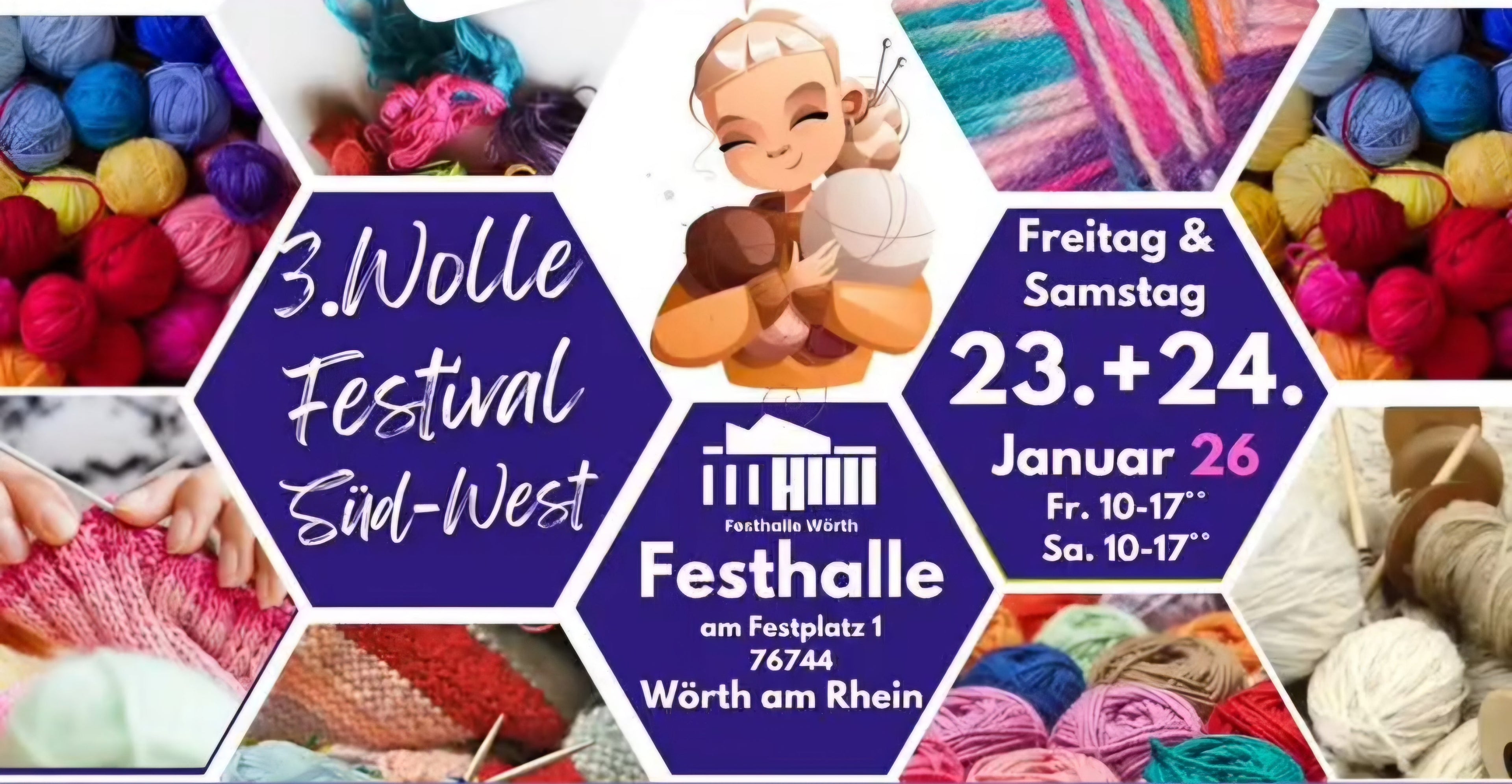 Wolle Festival Wörth: 23.-24.01.2026 von 10-17 Uhr