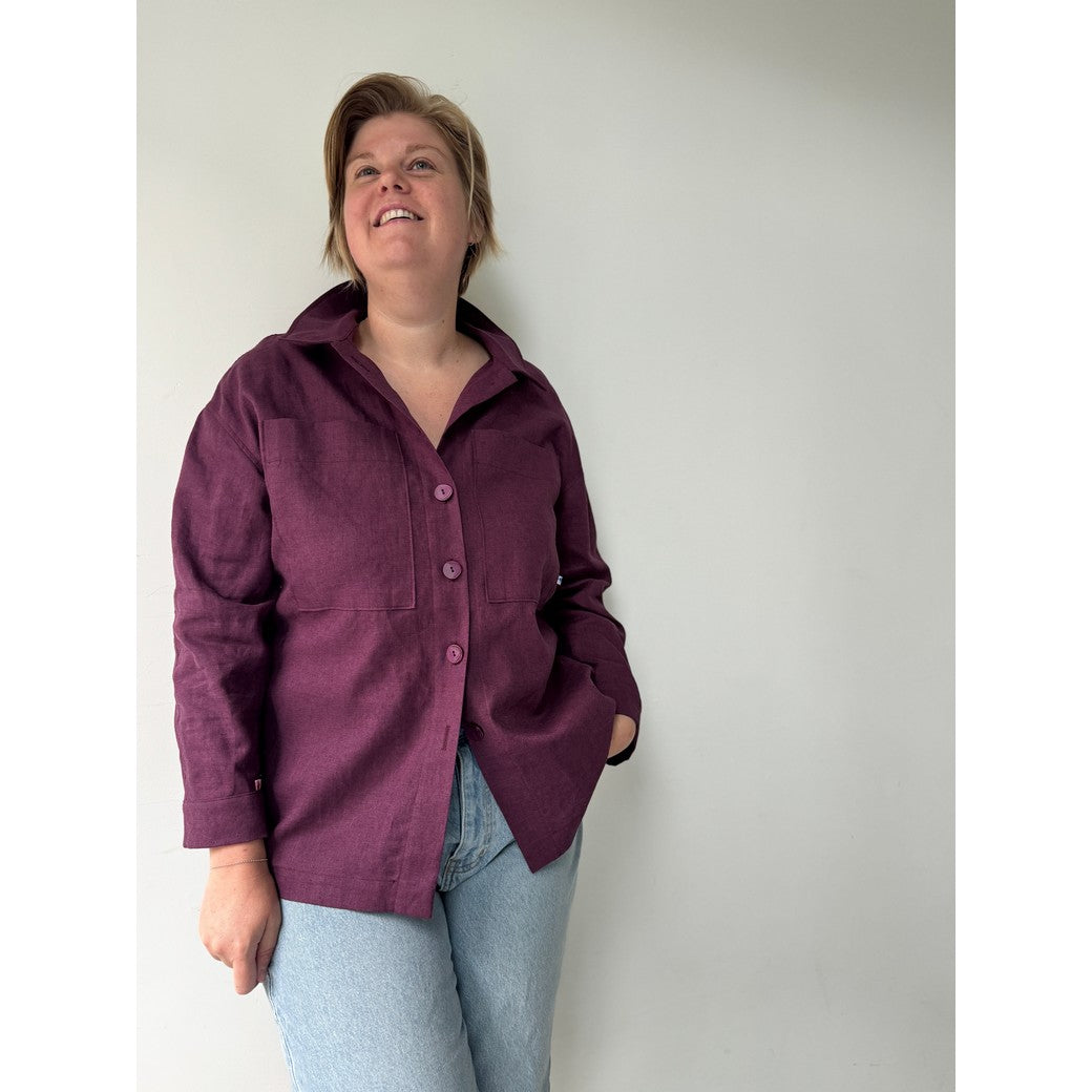 Leinen mauve