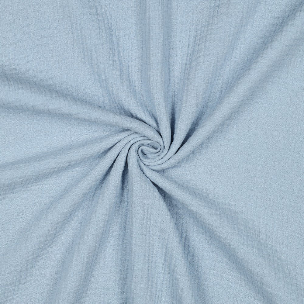 Bio-Musselin hellblau (GOTS-zertifiziert)