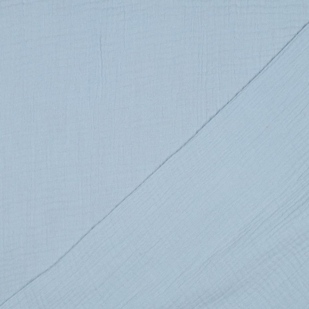 Bio-Musselin hellblau (GOTS-zertifiziert)