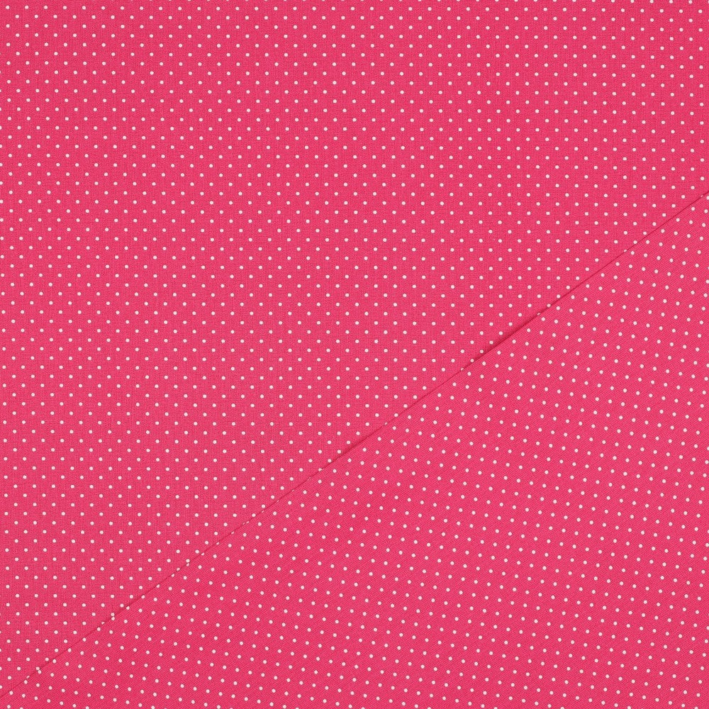 Popeline pink klein gepunktet