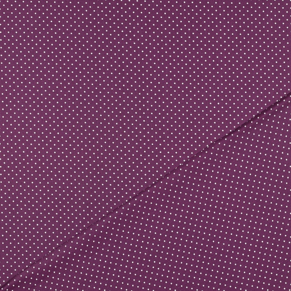 Popeline lila klein gepunktet