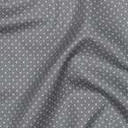 Popeline grau mit weißen Punkten