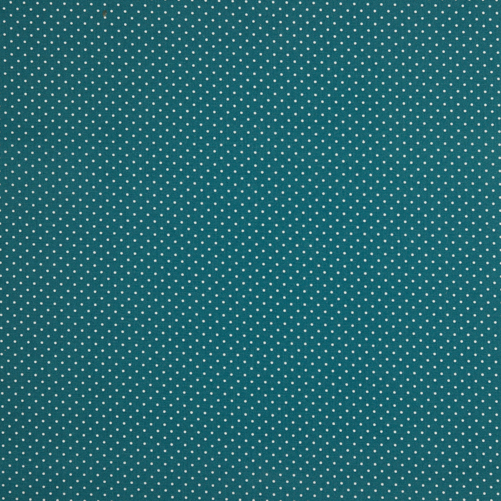 Popeline petrol klein gepunktet