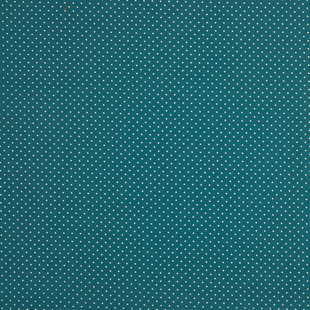 Popeline petrol klein gepunktet