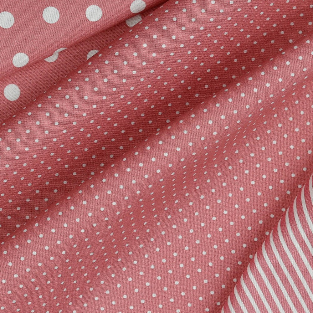 Popeline rosa klein gepunktet
