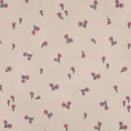 Waffeljersey rosa mit Blümchen
