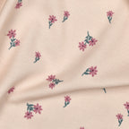 Waffeljersey rosa mit Blümchen