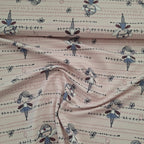 Baumwolljersey hellrosa mit Feen