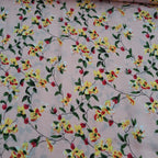 Viskose rosa mit Blüten