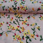 Viskose rosa mit Blüten