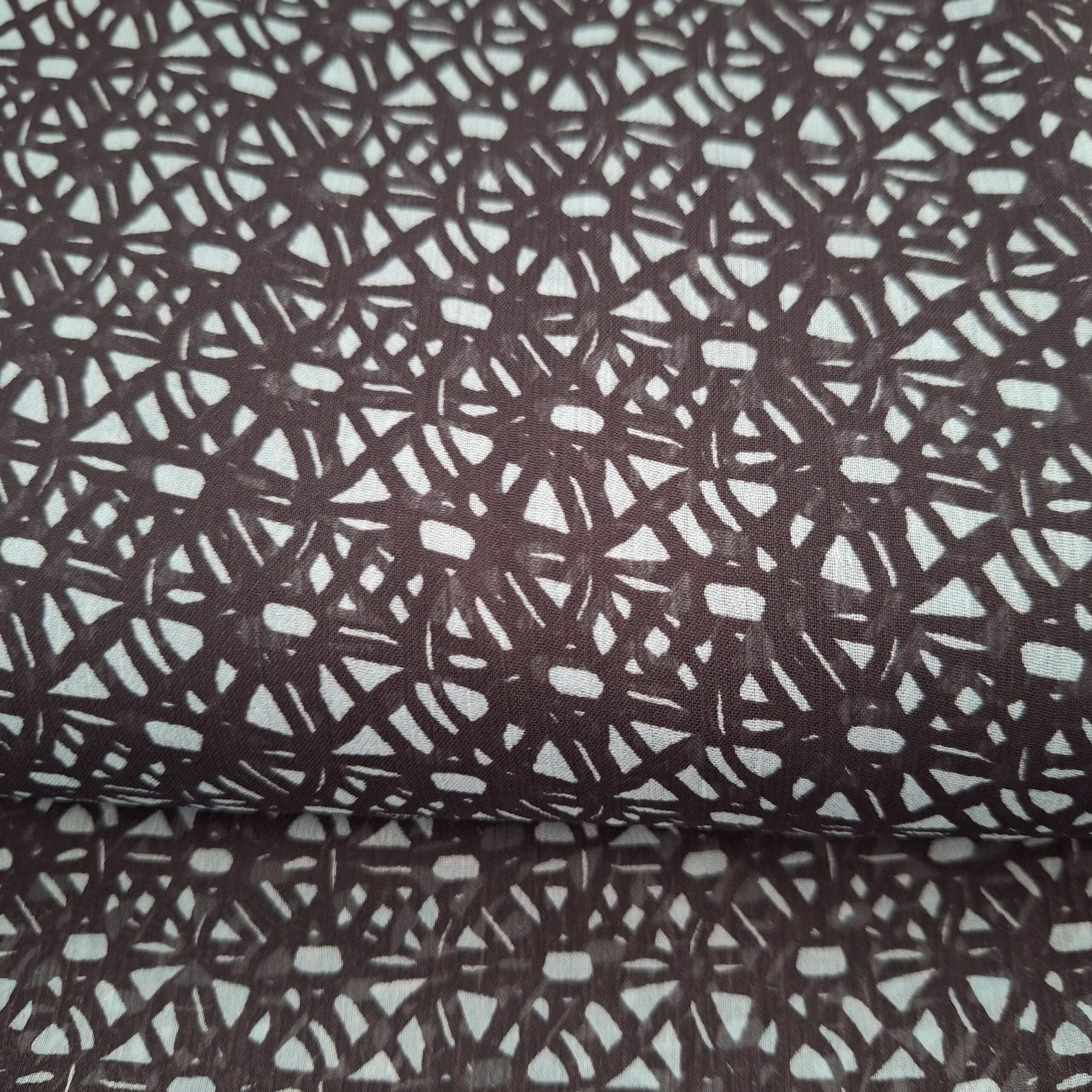 Viskose grün/schwarz gemustert (transparent)