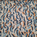 Viskose weiß mit abstraktem Muster