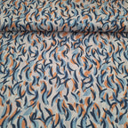 Viskose weiß mit abstraktem Muster