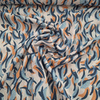 Viskose weiß mit abstraktem Muster