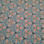 Viskose rosa/ blau gemustert