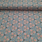 Viskose rosa/ blau gemustert