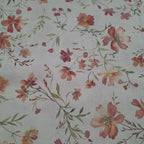 Recycelter Canvas weiß mit Blumen