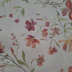 Recycelter Canvas weiß mit Blumen