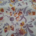 Canvas weiß mit Nähmotiven