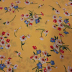Viskose gelb mit Blümchen