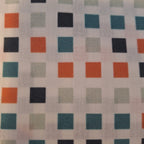 Popeline weiß mit bunten Vierecken