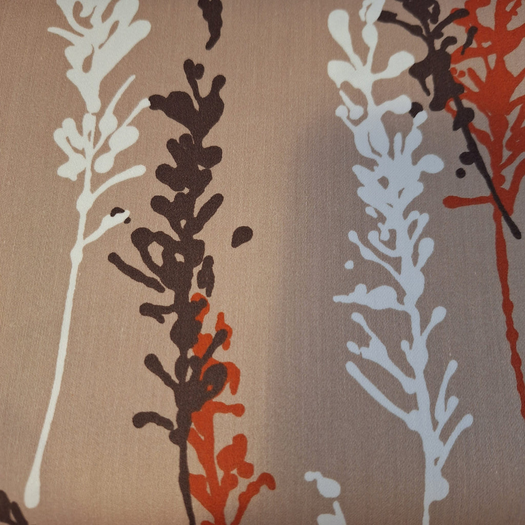 Popeline hellbraun mit Ästen