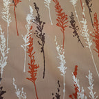 Popeline hellbraun mit Ästen