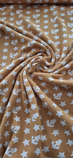 Wintersweat ockerfarben mit Anker und Sternen