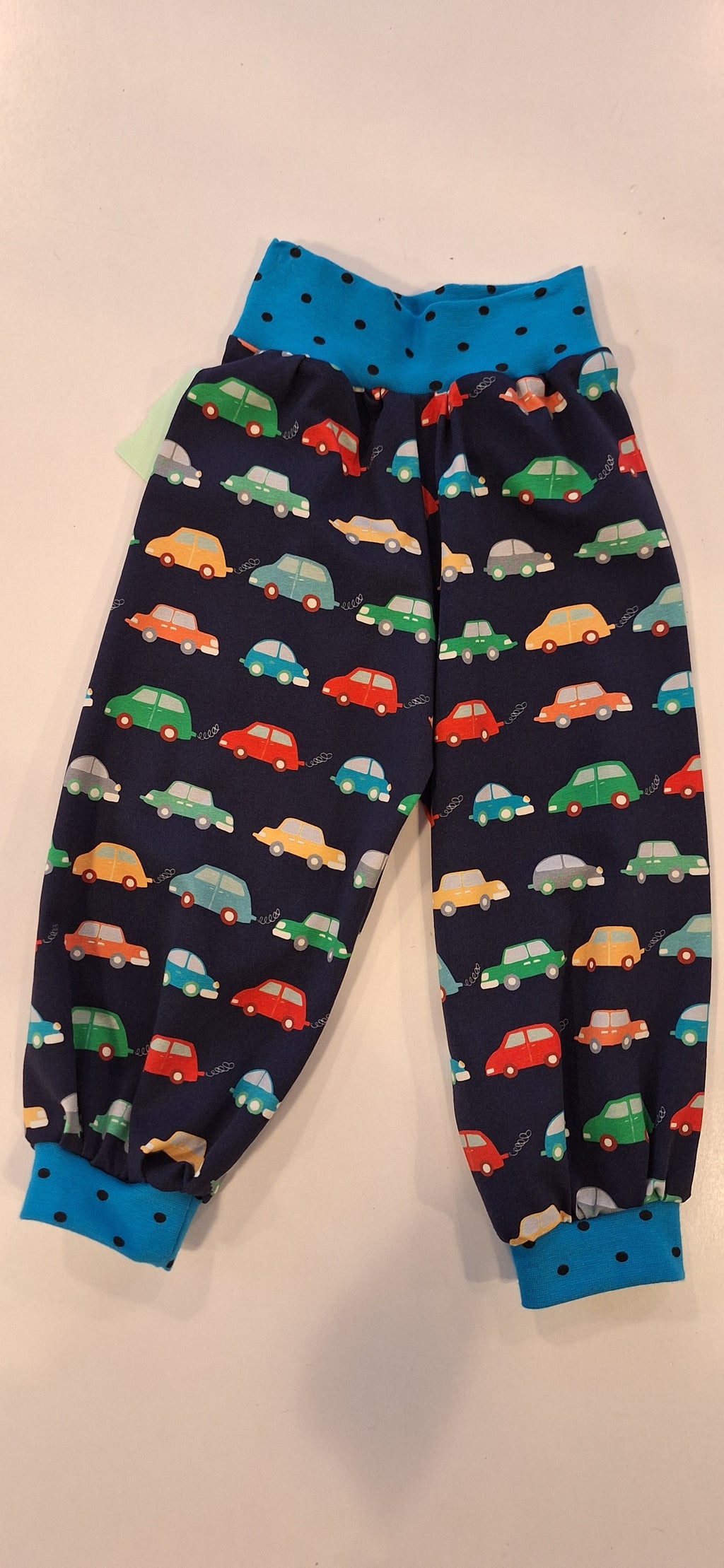 Baumwolljersey dunkelblau mit Autos