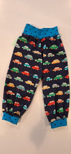 Baumwolljersey dunkelblau mit Autos