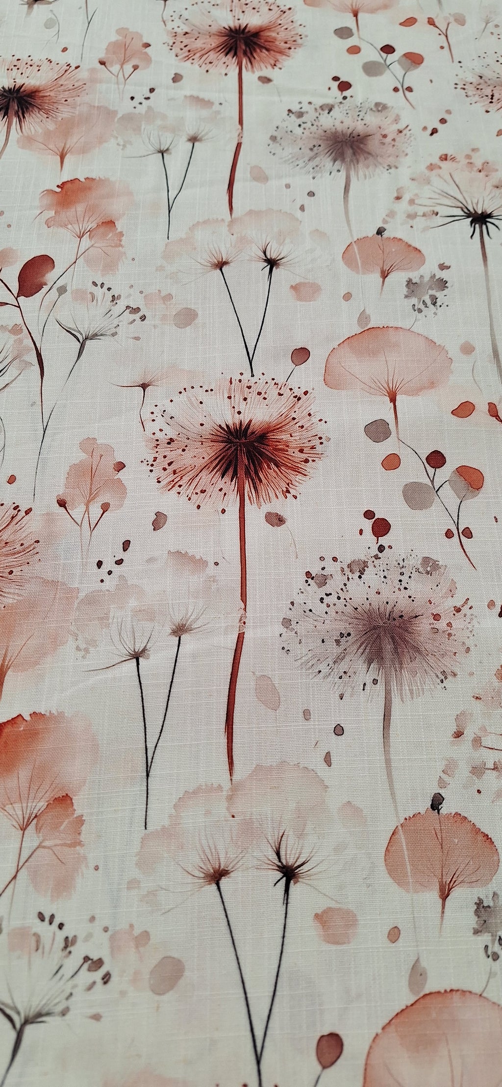 Leinenviskose ecru mit Blumen
