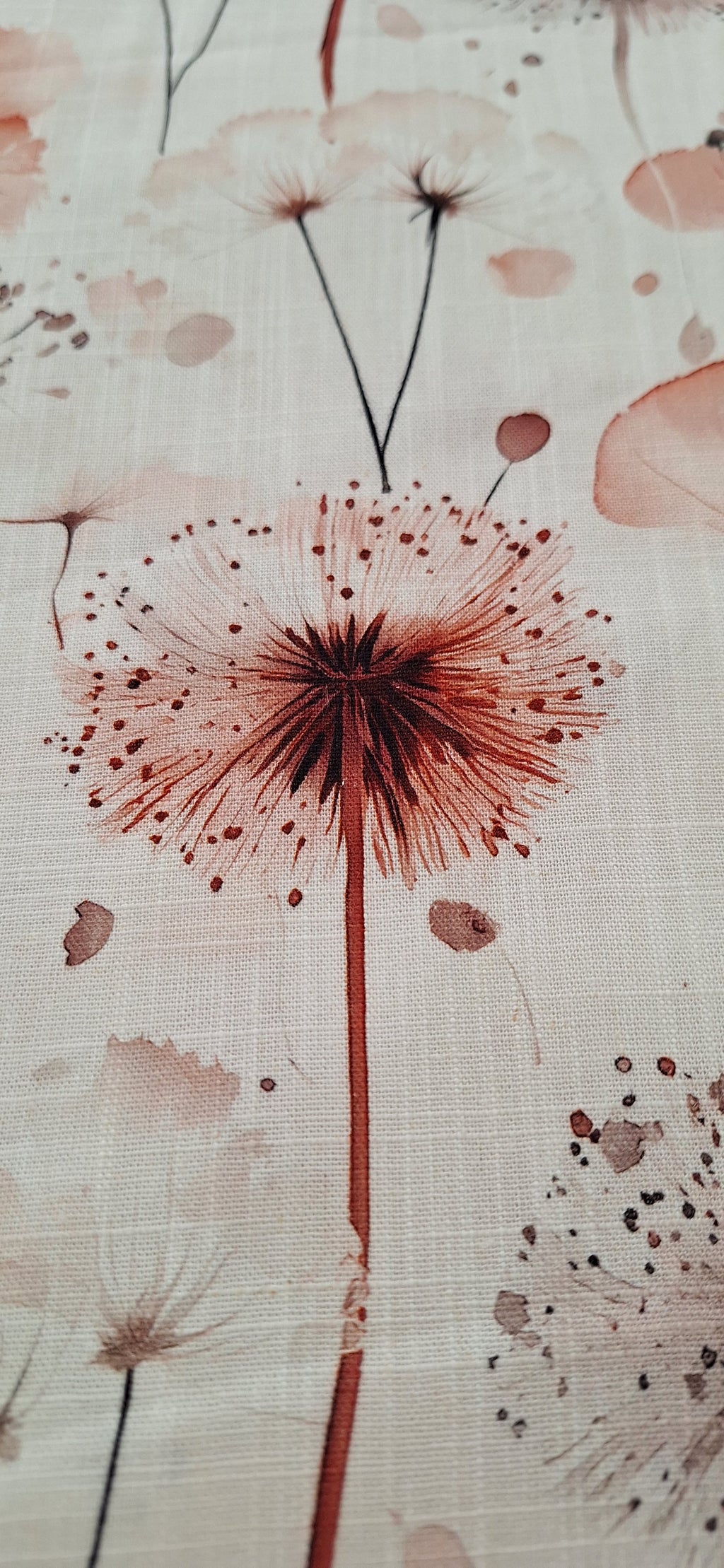 Leinenviskose ecru mit Blumen