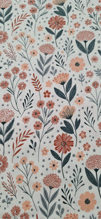 Baumwolljersey weiß Blumen