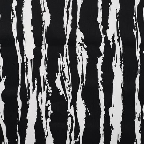 Baumwollsatin schwarz/ weiß mit Längsstreifen