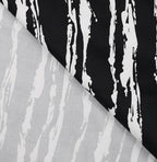 Baumwollsatin schwarz/ weiß mit Längsstreifen