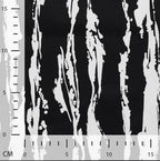 Baumwollsatin schwarz/ weiß mit Längsstreifen