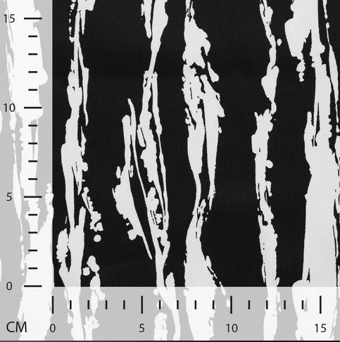 Baumwollsatin schwarz/ weiß mit Längsstreifen