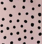 Popeline lila mit schwarzen Punkten