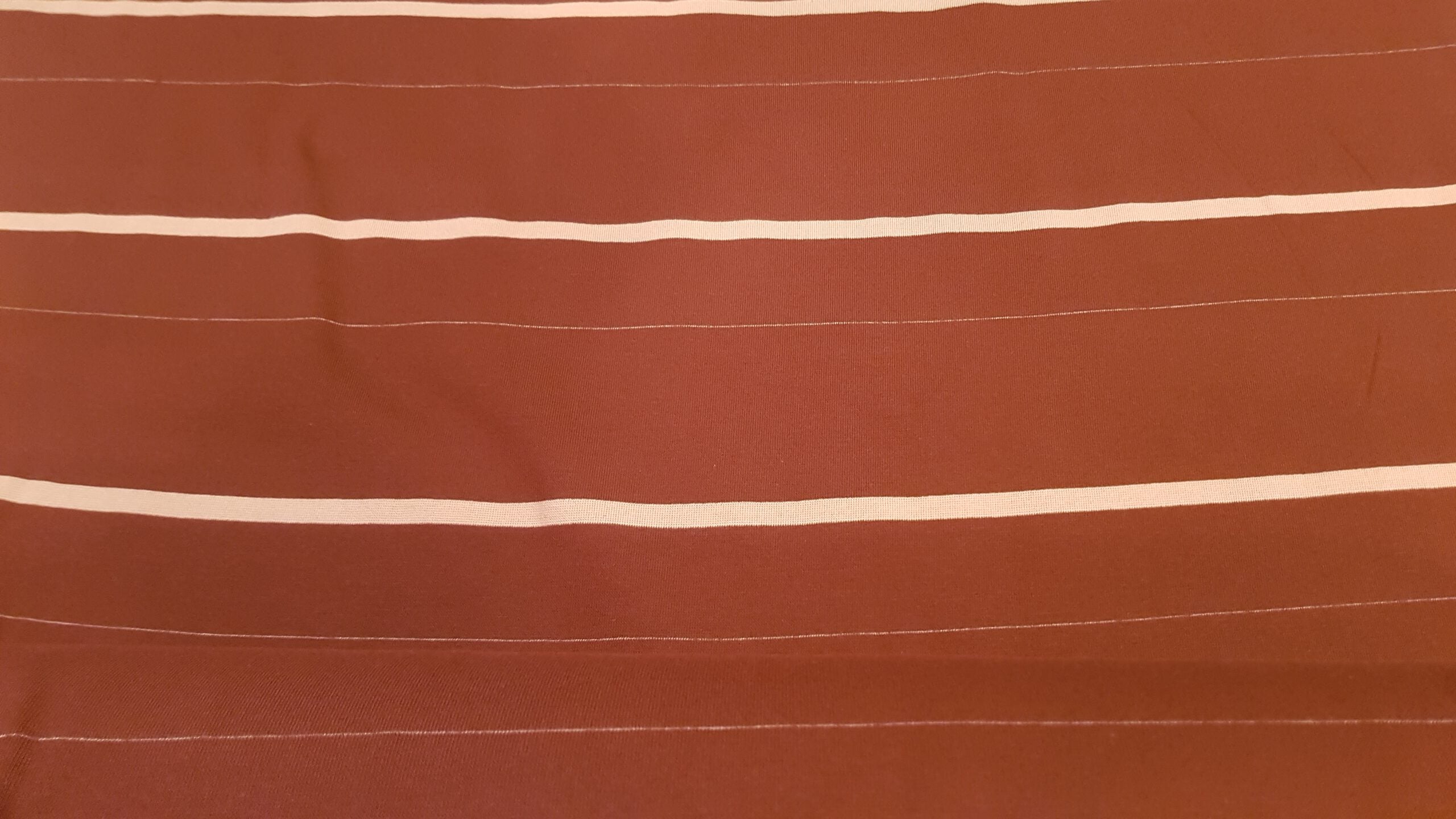 French Terry weinrot/lachsfarben gestreift