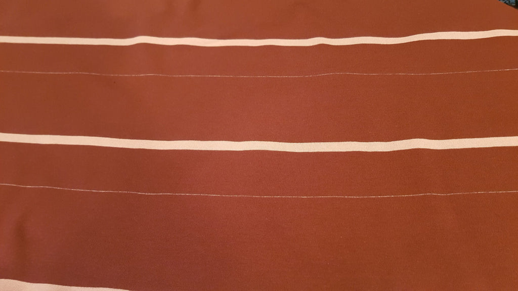 French Terry weinrot/lachsfarben gestreift