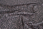 Baumwolljersey braun/rosa mit Blütenknospen