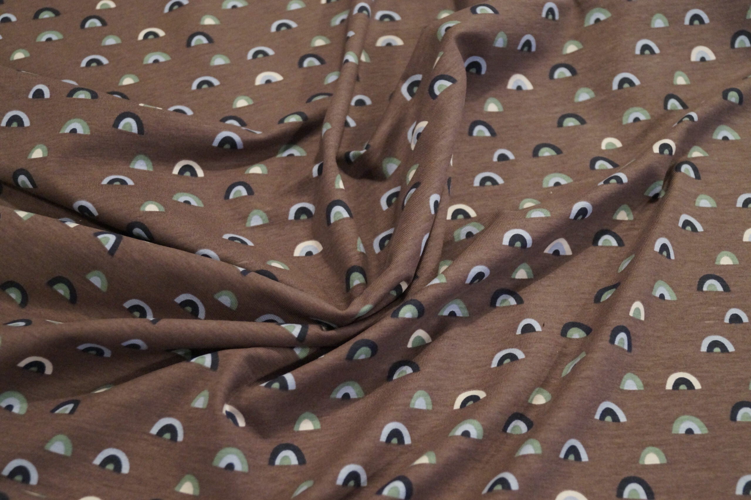 Baumwolljersey mauve mit Bögen