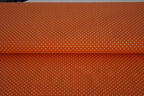 Baumwolljersey orange mit weißen Punkten