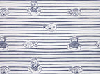 Baumwolljersey weiß mit maritimen Motiven