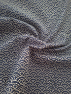 100% Baumwolle Seigaiha (Wellenmuster) dunkelblau