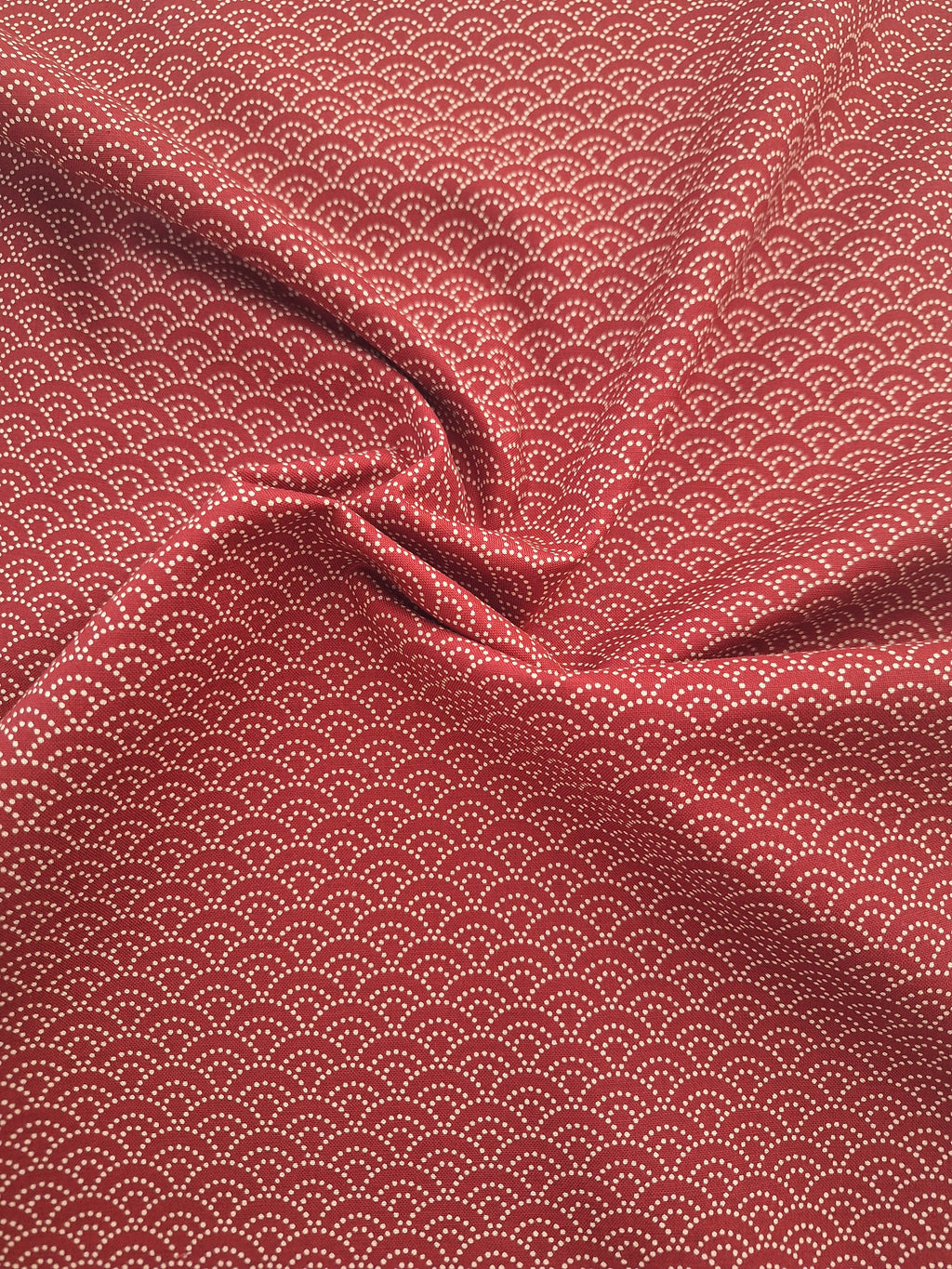 100% Baumwolle Seigaiha (Wellenmuster) rot