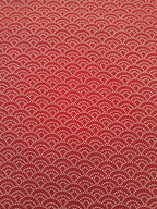 100% Baumwolle Seigaiha (Wellenmuster) rot