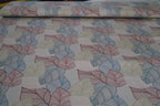 Bio-Baumwolljersey rosa mit Blättern