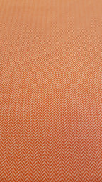 Bio-Jacquard rot/weiß Fischgrätenmuster (GOTS-zertifiziert)